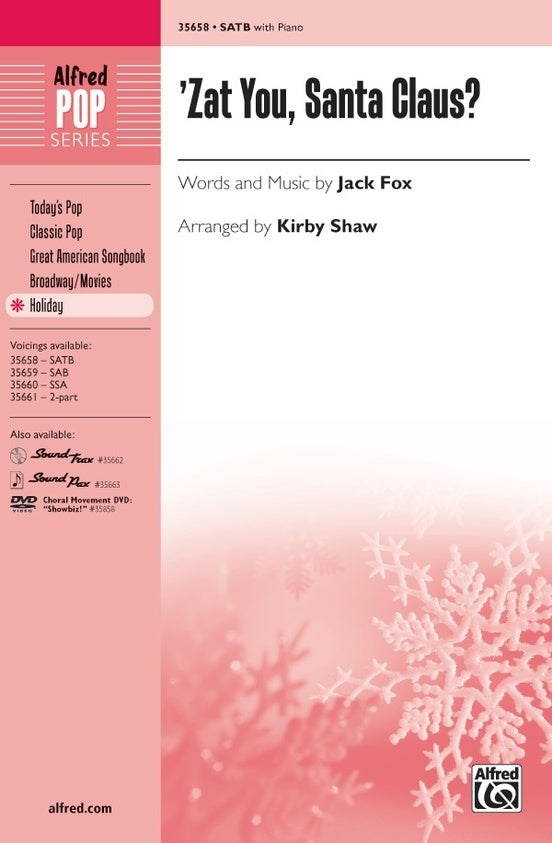 Zat You Santa Claus SATB Choral Sheet Music