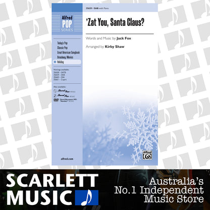 Zat You Santa Claus Choral Sheet Music 3 Part Mixed/SAB — view 2