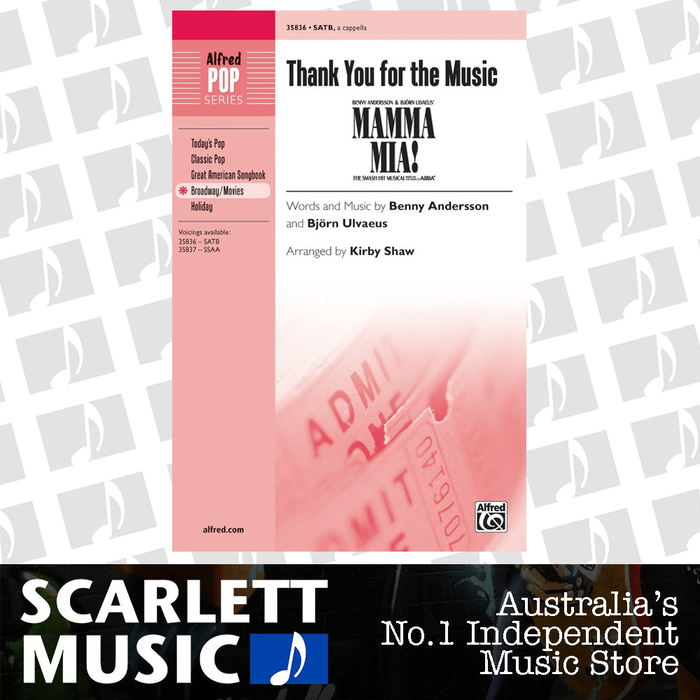 Thank You for the Music SATB Choral Sheet Music — view 2