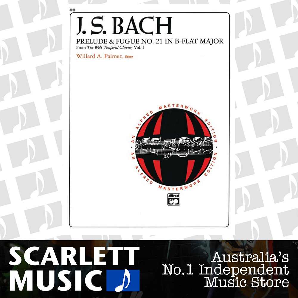 Bach Prelude and Fugue No. 21 in B-flat Major Piano Sheet Music — view 2