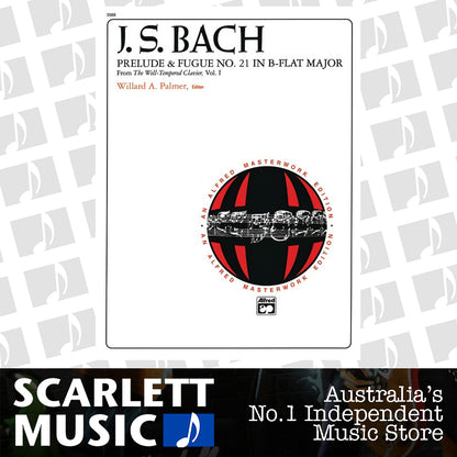 Bach Prelude and Fugue No. 21 in B-flat Major Piano Sheet Music — view 2