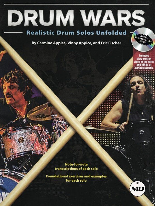 Drum Wars Realistic Drum Solos Unfolded Book and DVD Kit