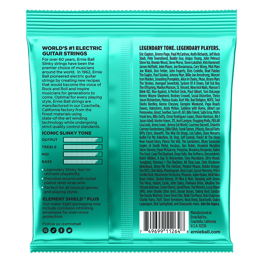 Ernie Ball Not Even Slinky Nickel Wound Electric Guitar Strings 3-Pack 12 56 — view 2