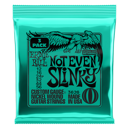 Ernie Ball Not Even Slinky Nickel Wound Electric Guitar Strings 3-Pack 12 56
