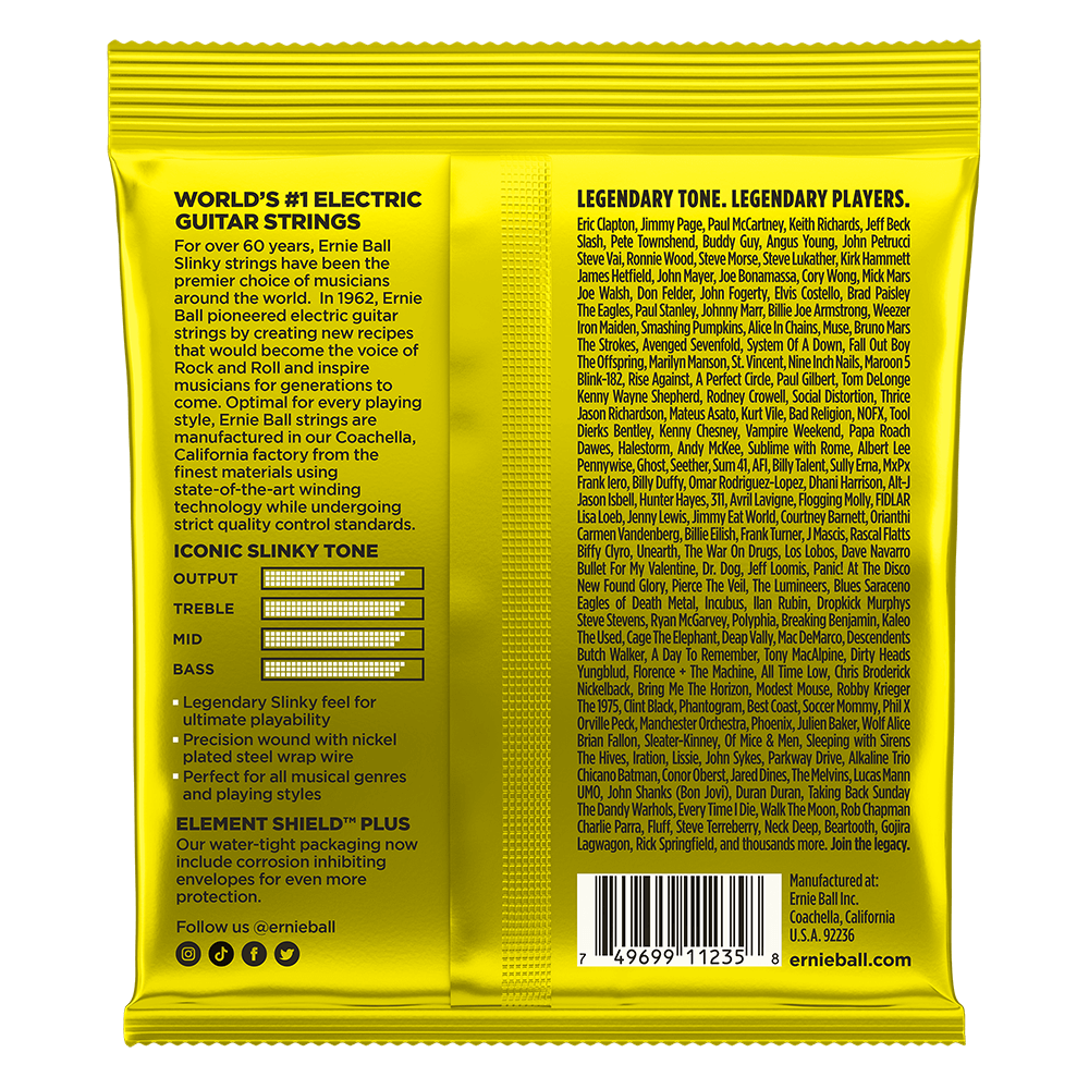 Ernie Ball Beefy Slinky Nickel Wound Electric Guitar Strings 3-Pack 11 54 — view 2