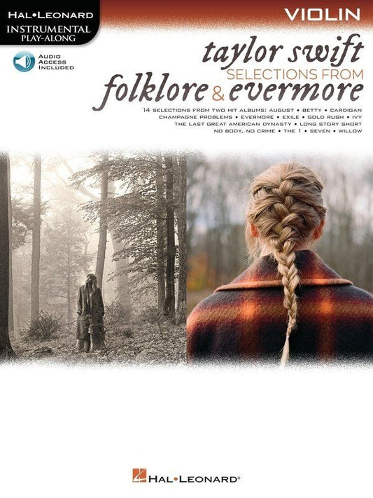 Taylor Swift - Selections from Folklore & Evermore Violin Book with Online Audio