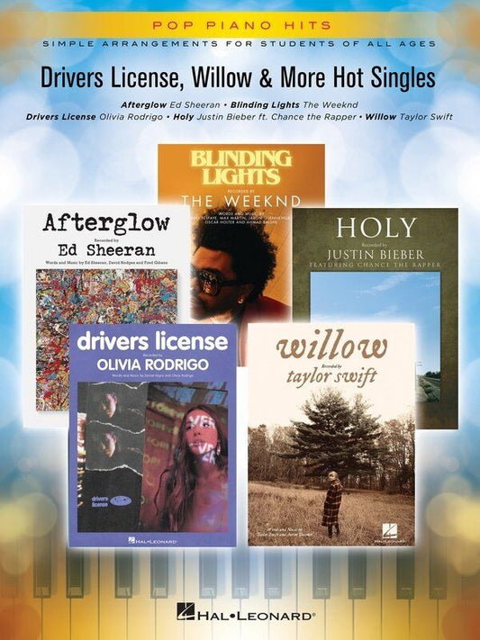 Drivers License, Willow & More Hot Singles - Easy Piano with Lyrics, 32 Pages, Pop Piano Hits Series, Hal Leonard
