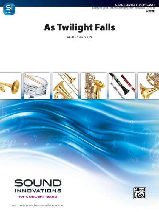 As Twilight Falls Concert Band Sheet Music Grade 1