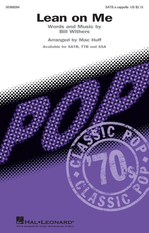 Lean On Me SATB A Cappella