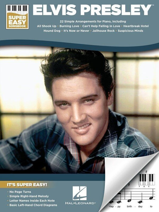Elvis Presley Super Easy Piano Songbook - 22 Songs, E-Z Play Format, 48 Pages, Hal Leonard