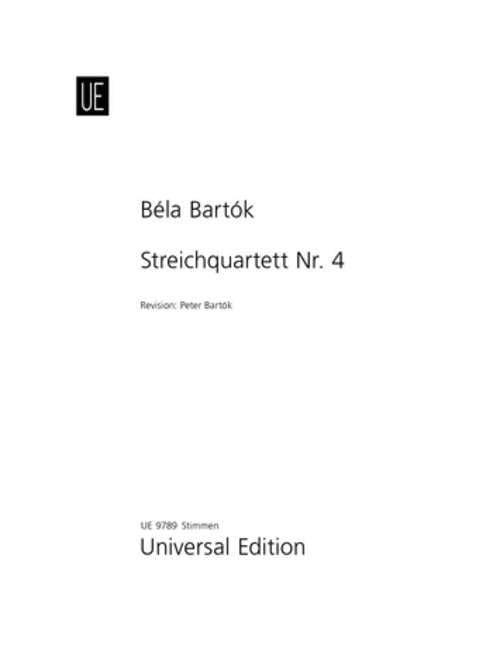 String Quartet No 4 Parts (Set of Parts)