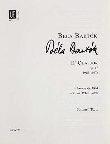 Quatuor Ii Op 17 Parts