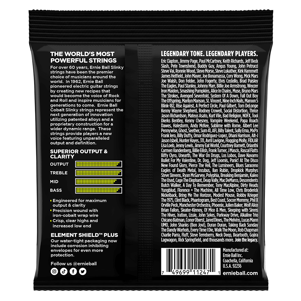 Ernie Ball Regular Slinky Cobalt Electric Guitar Strings 3 Pieces Pack, 10-46 Gauge — view 2