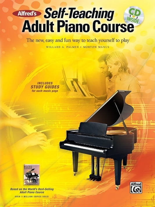 Alfred's Self-Teaching Adult Piano Course Book and Online Audio/Video
