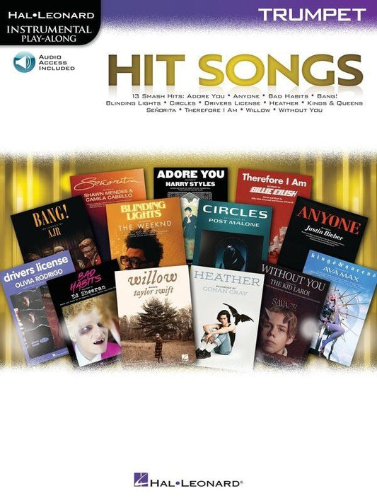 Hit Songs for Trumpet Book with Online Audio Access