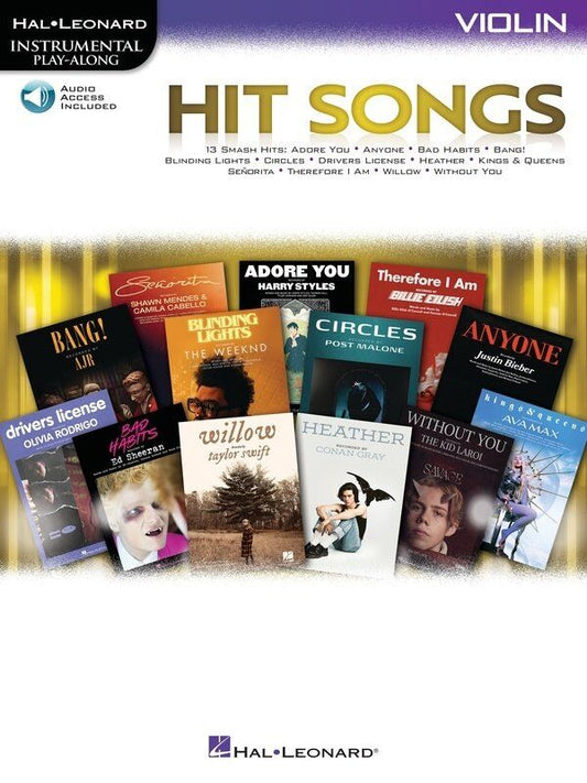 Hit Songs for Violin Book with Online Access to Audio Tracks