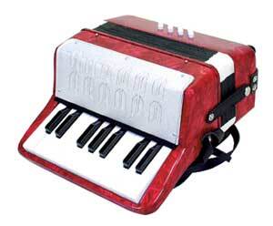 Piano Accordion 17Key/8Bass-Assorted Colours
