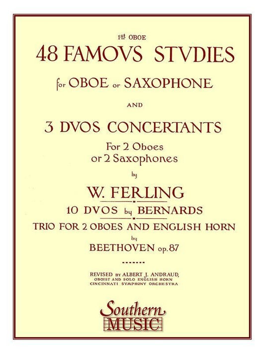 Famous Studies 48 for Oboe and Saxophone with 3 Duos Concertants
