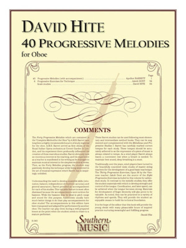 Hite - 40 Progressive Melodies For Oboe (Pod)