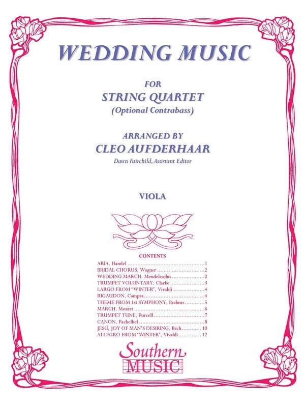 Wedding Music Viola Part (Softcover Book)