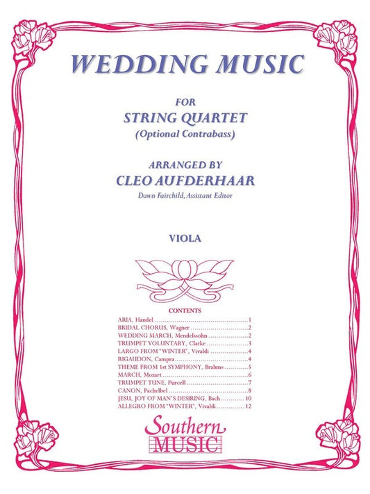 Wedding Music Viola Part (Softcover Book)