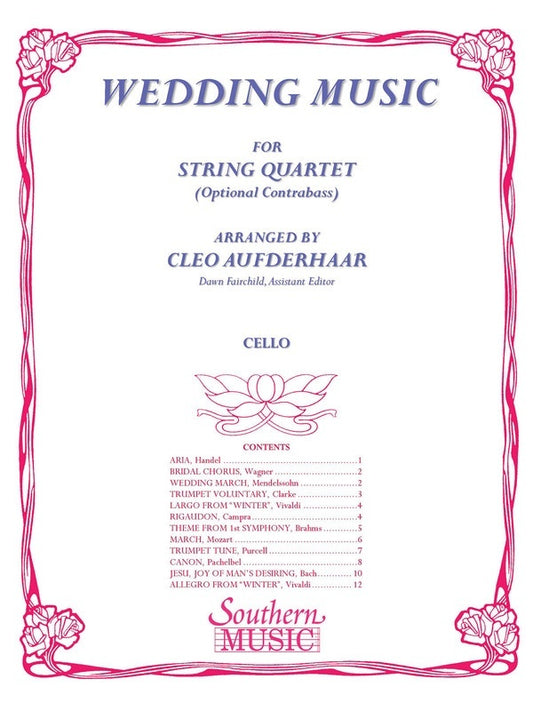 Wedding Music Cello Part (Softcover Book)