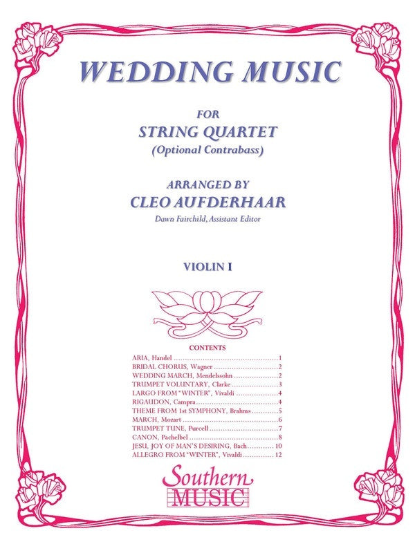 Wedding Music Violin 1 Part (Softcover Book)