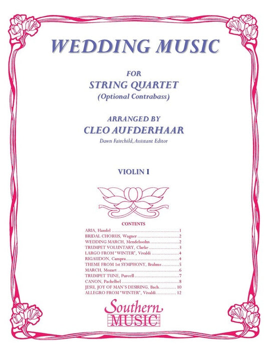 Wedding Music Violin 1 Part (Softcover Book)