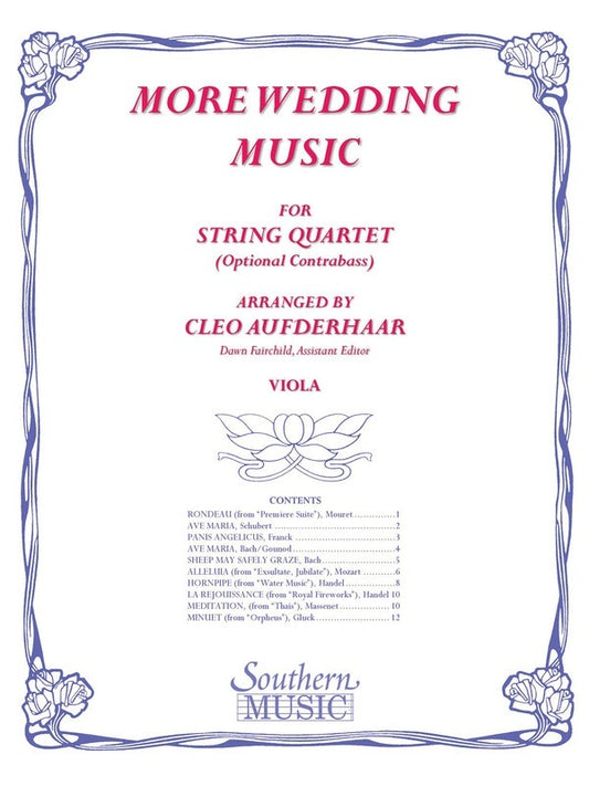 More Wedding Music Viola Part (Softcover Book)
