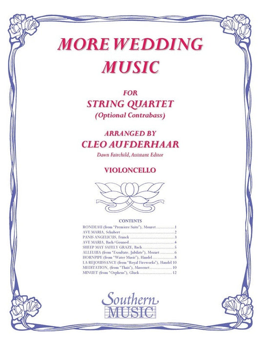 More Wedding Music Cello Part (Softcover Book)