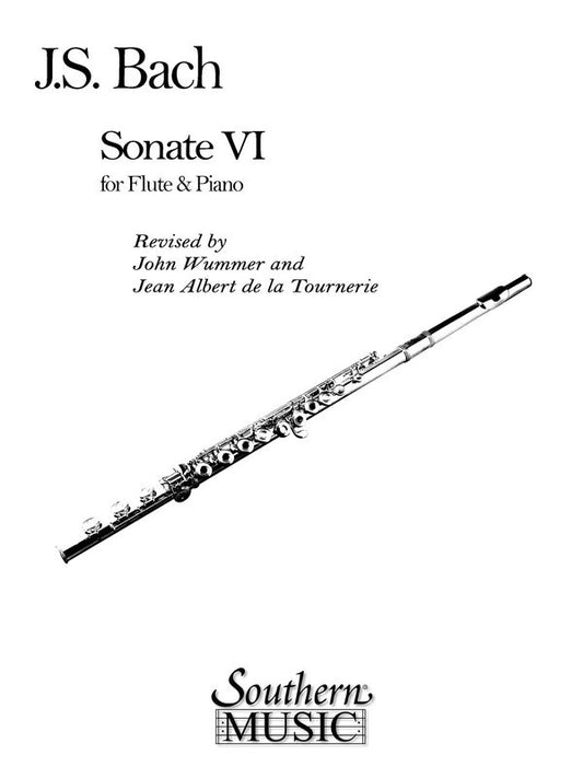 Bach - Sonata No 6 In E Major Flute/Piano (Softcover Book)