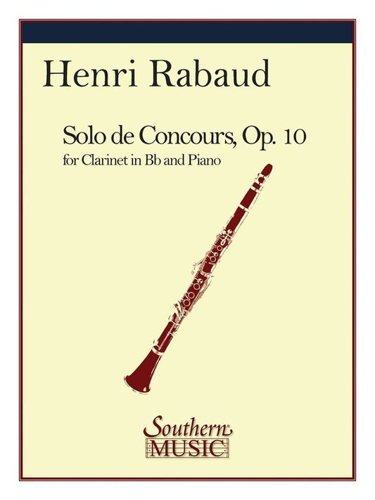 Rabaud - Solo De Concours Clarinet/Piano (Pod) (Softcover Book)