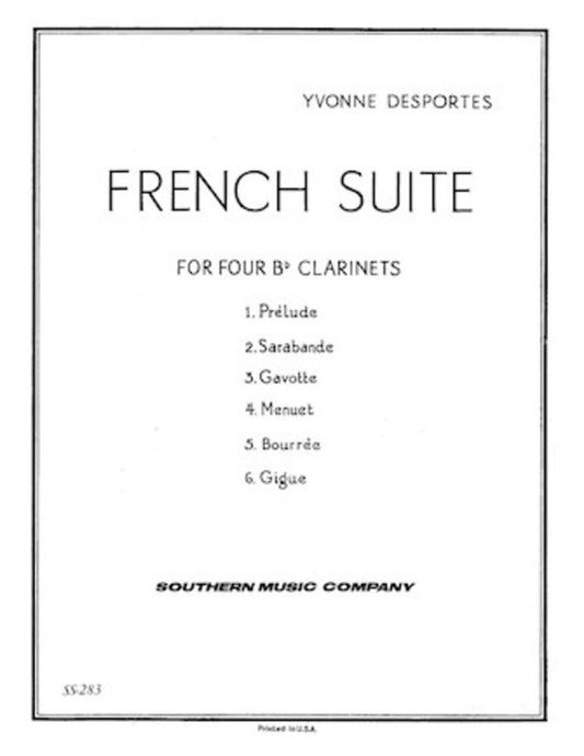 French Suite For 4 Clarinets Full Score (Pod)