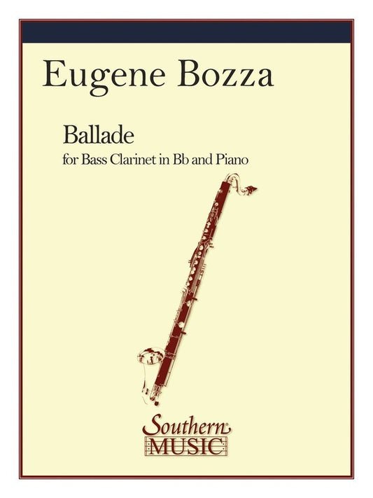 Bozza - Ballade For Bass Clarinet (Pod) (Softcover Book)