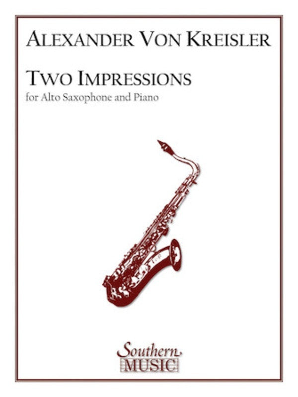 Kreisler - 2 Impressions For Alto Sax/Piano