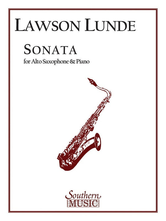 Lunde - Sonata Alto Sax/Piano (Pod) (Softcover Book)