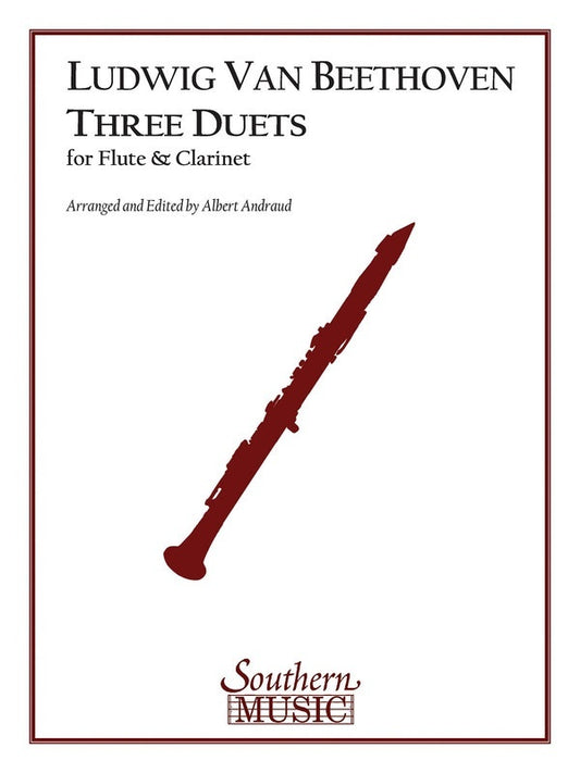 Three Duets For Flute (Ob Or Violin) And Clarinet (Music Score/Parts)