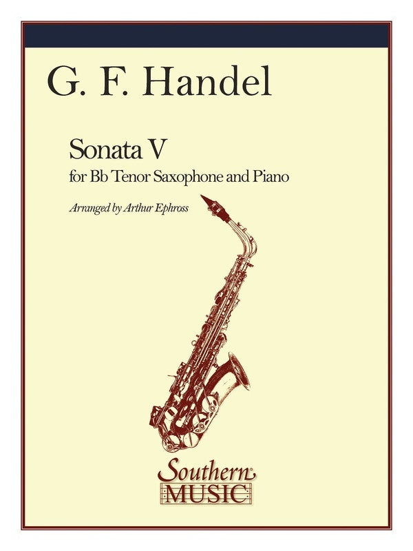 Sonata No 5 Orig For Flute Tenor Saxophone/Piano (Softcover Book)