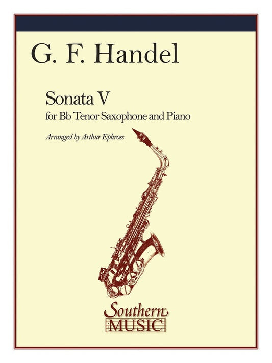 Sonata No 5 Orig For Flute Tenor Saxophone/Piano (Softcover Book)