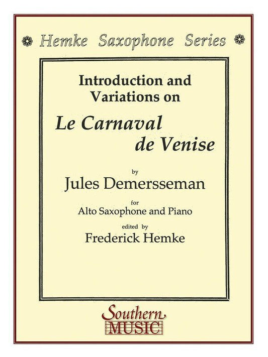 Demersseman - Carnival of Venice for Alto Saxophone and Piano