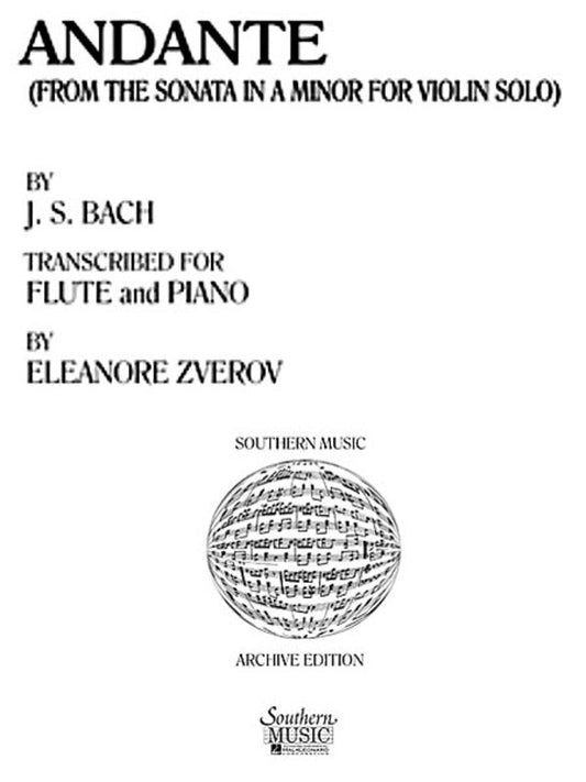 Bach - Andante From Violin Sonata A Min Flute/Piano (Softcover Book)