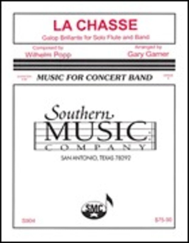La Chasse Arr Garner Solo Flute And Concert Band Score/Parts