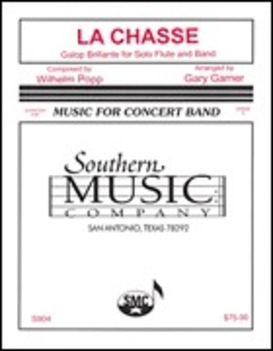 La Chasse Arr Garner Solo Flute And Concert Band Score/Parts