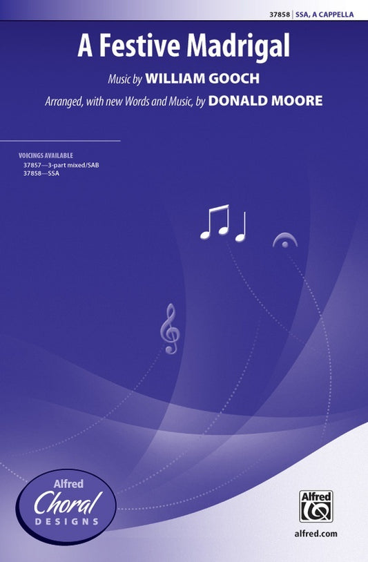 A Festive Madrigal SSA Choral Sheet Music for 3 Part Treble