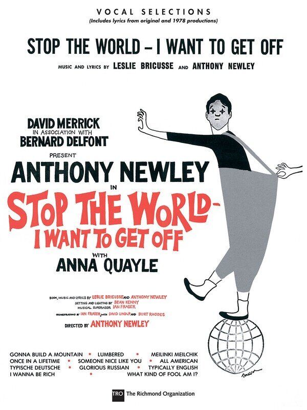 Stop the World I Want to Get Off Vocal Selections Songbook for Piano