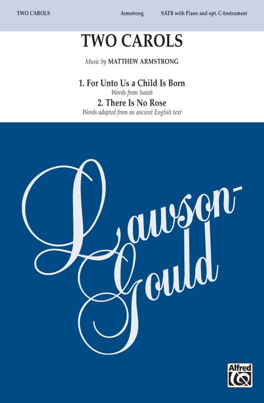 Two Carols for SATB Choir Sheet Music