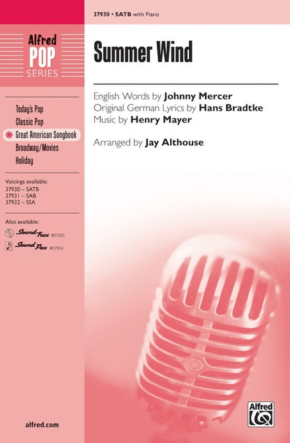 Summer Wind SATB Choral Sheet Music