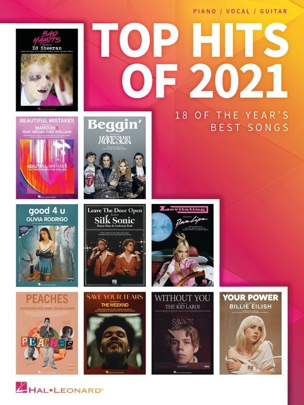 Top Hits of 2021 Piano, Vocal & Guitar Songbook