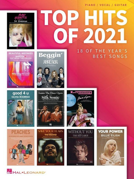 Top Hits of 2021 Piano, Vocal & Guitar Songbook