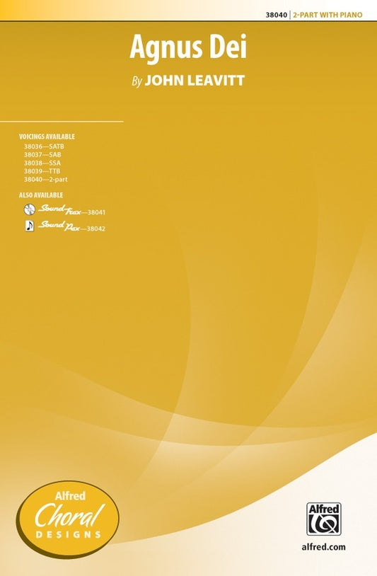 Agnus Dei SA Choral Sheet Music